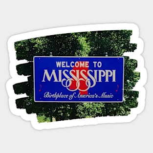 Picture of a Mississippi sign photography Welcome to MS Sticker